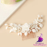 White Ceramic Floral Headwear