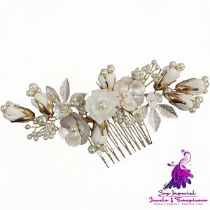 Imitation Pearl Ceramic Flower Headwear