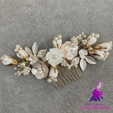 Imitation Pearl Ceramic Flower Headwear