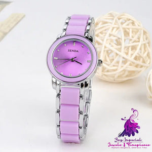 Ceramic Quartz Waterproof Ladies Watch