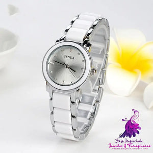 Ceramic Quartz Waterproof Ladies Watch