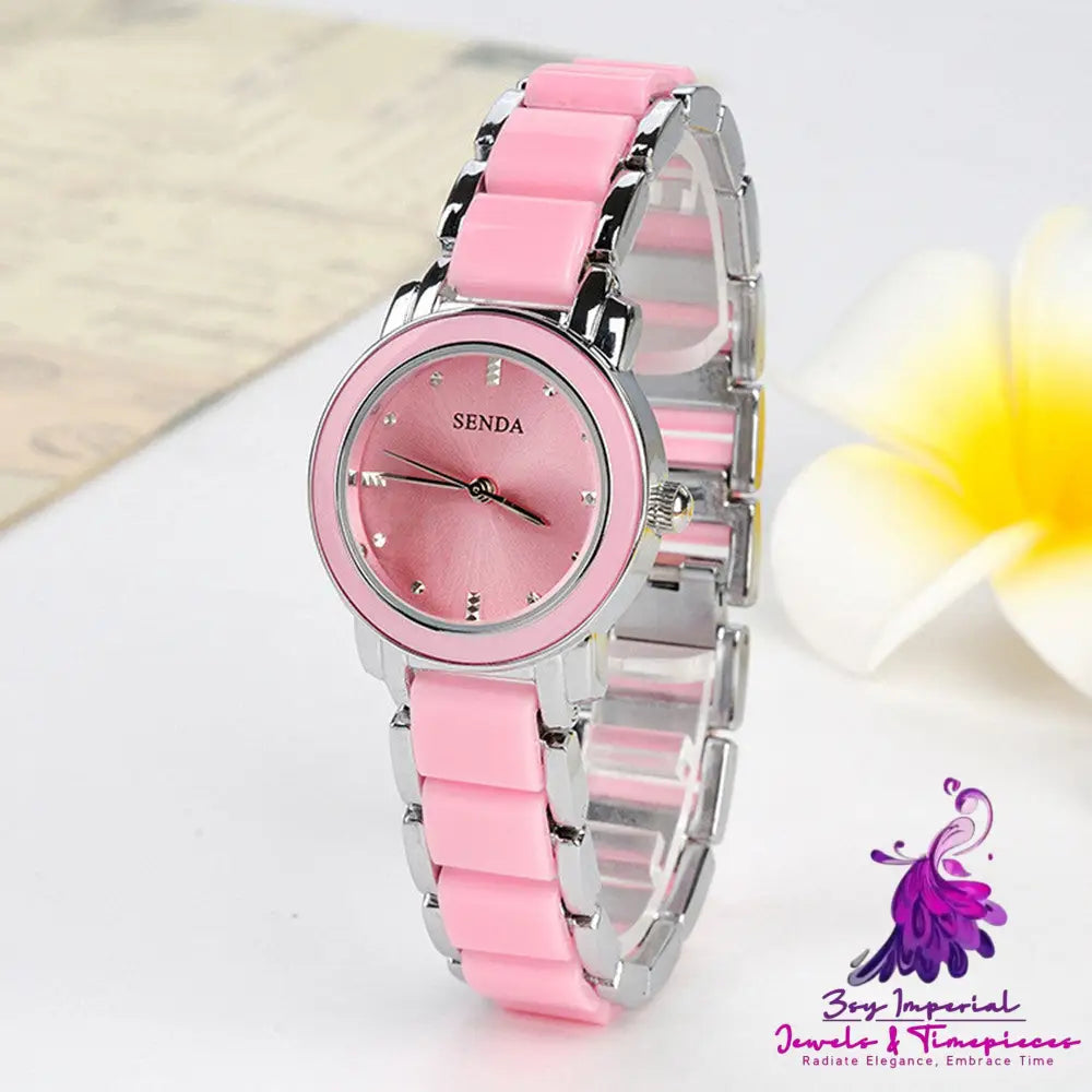 Ceramic Quartz Waterproof Ladies Watch