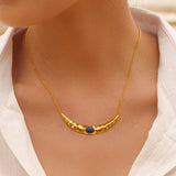 Pleated Moon Necklace