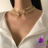 Snake Bone Chain Set Necklace