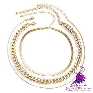 Snake Bone Chain Set Necklace