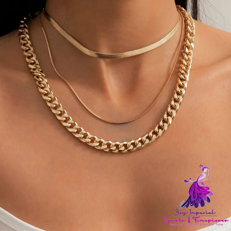 Snake Bone Chain Set Necklace