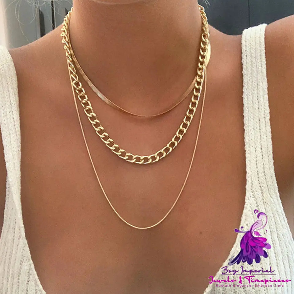 Snake Bone Chain Set Necklace