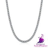 Single Row Diamond Inlaid Zircon Full Diamond Tennis Chain