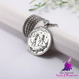 Romantic Love Landscape Round Pendant Necklace