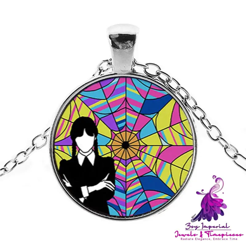 Punk Character Glass Dome Necklace