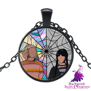 Punk Character Glass Dome Necklace