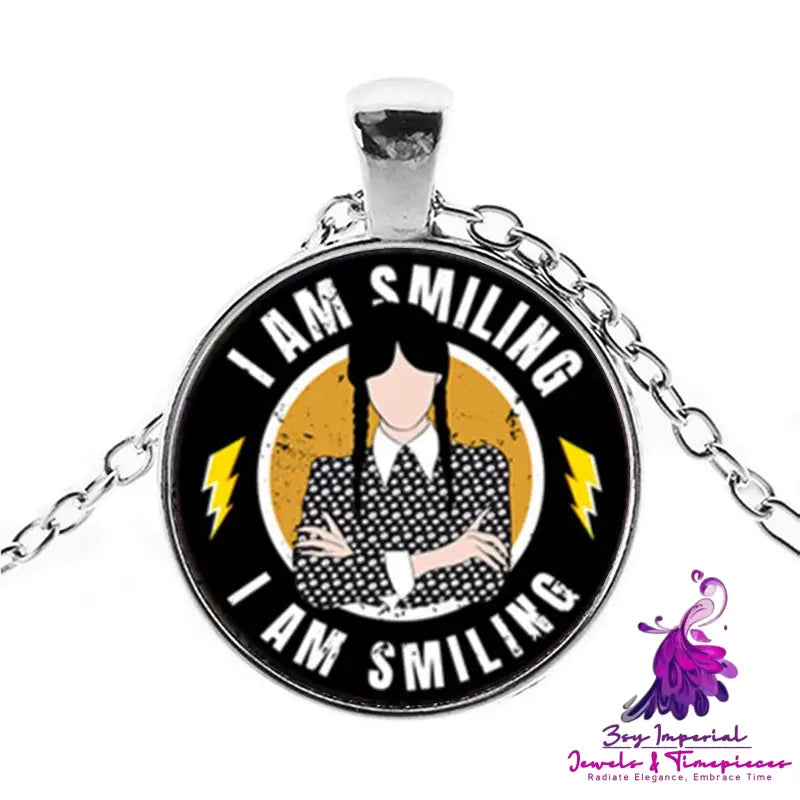 Punk Character Glass Dome Necklace