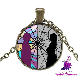 Punk Character Glass Dome Necklace