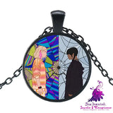 Punk Character Glass Dome Necklace