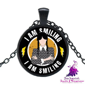 Punk Character Glass Dome Necklace