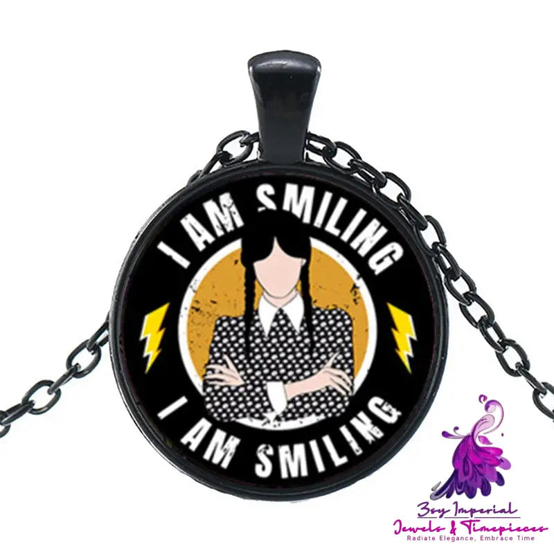 Punk Character Glass Dome Necklace