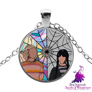 Punk Character Glass Dome Necklace