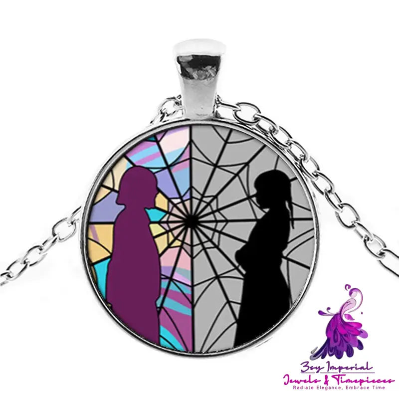 Punk Character Glass Dome Necklace