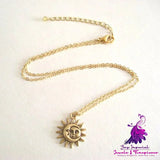 Sun Moon Charm Pendant Necklace