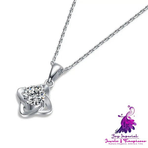 Simple Mosang Diamond Charm Pendant