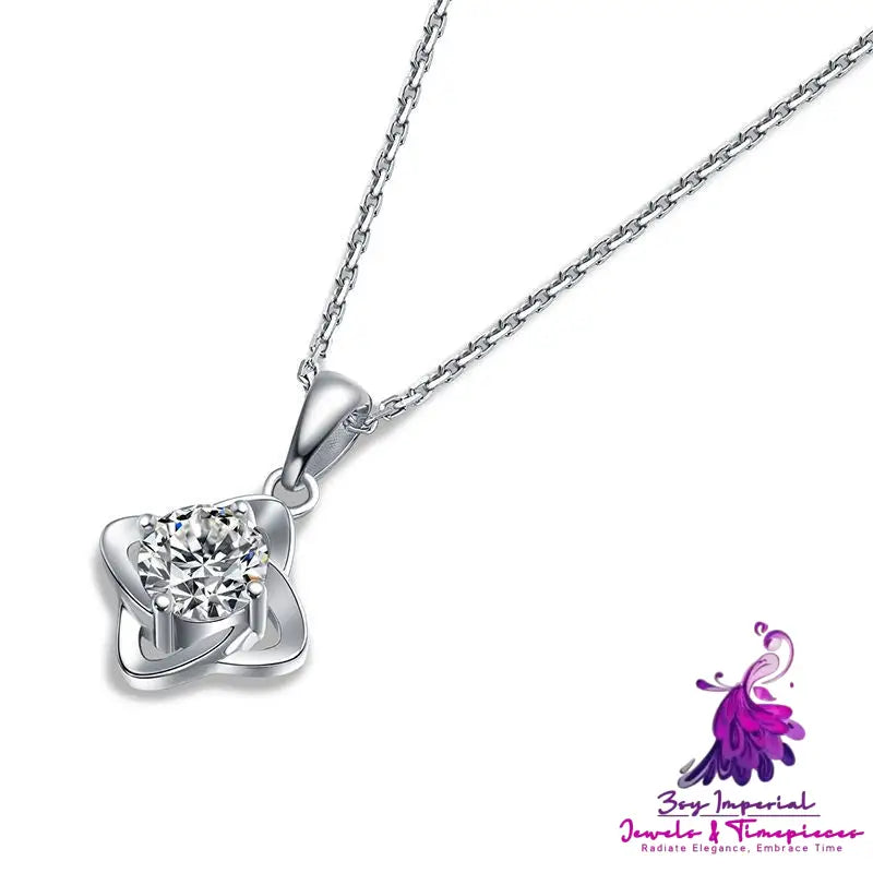 Simple Mosang Diamond Charm Pendant