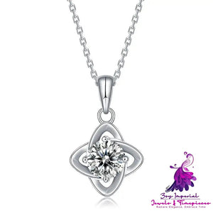 Simple Mosang Diamond Charm Pendant