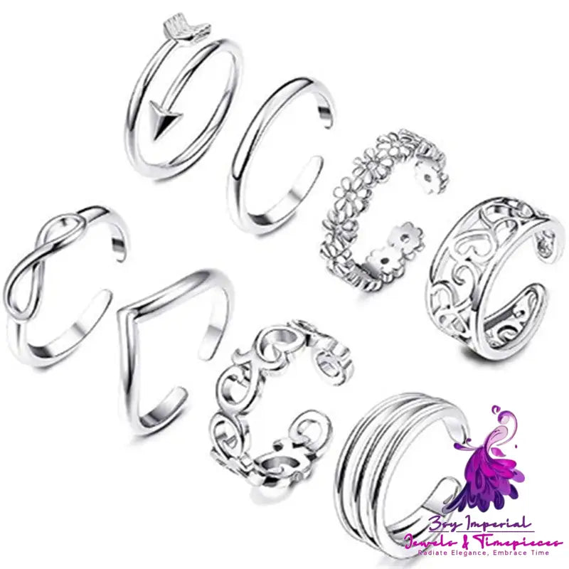 Rose Foot Charm Rings for Women