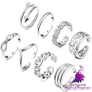 Rose Foot Charm Rings for Women