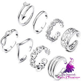 Rose Foot Charm Rings for Women