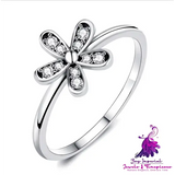 Silver Flower Ring