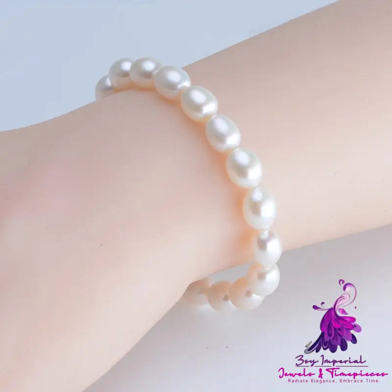 Rice-shaped Pearl Bracelet