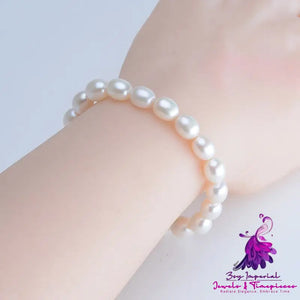 Rice-shaped Pearl Bracelet