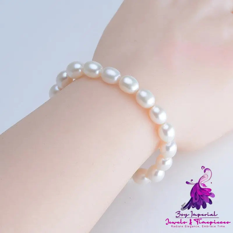 Rice-shaped Pearl Bracelet