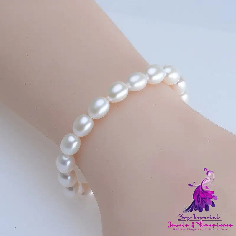 Rice-shaped Pearl Bracelet