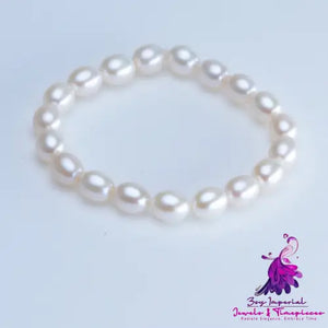 Rice-shaped Pearl Bracelet