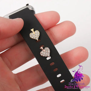 Silicone Strap Nails Watch Band Charms