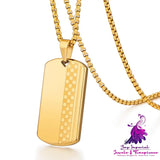 Checkerboard Pendant Hip-hop Necklace