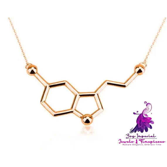 Simple Chemical Molecular Structure Pendant Necklace