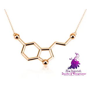 Simple Chemical Molecular Structure Pendant Necklace