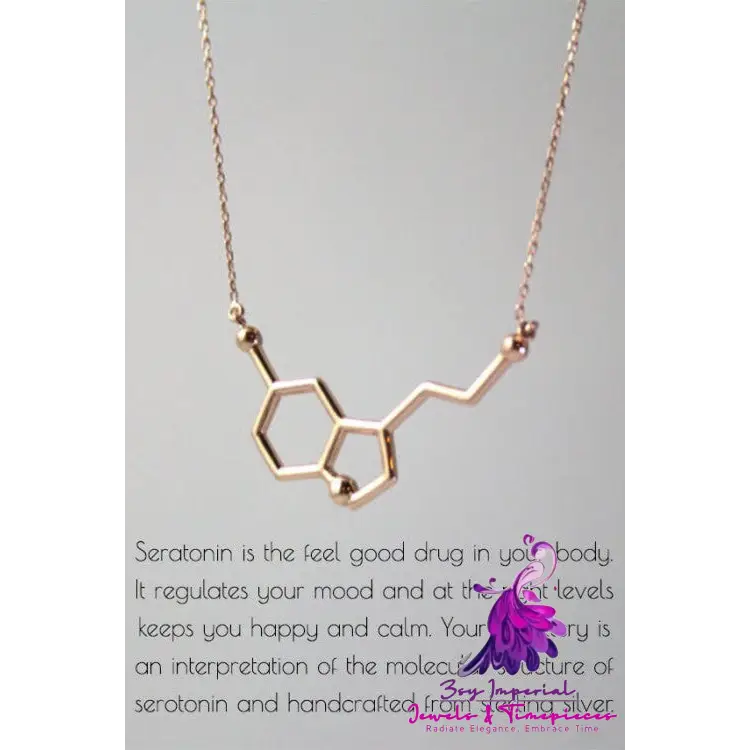 Simple Chemical Molecular Structure Pendant Necklace