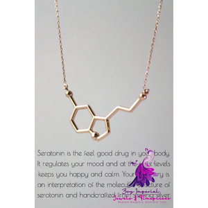 Simple Chemical Molecular Structure Pendant Necklace