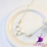 Simple Chemical Molecular Structure Pendant Necklace