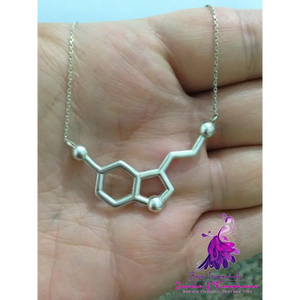 Simple Chemical Molecular Structure Pendant Necklace