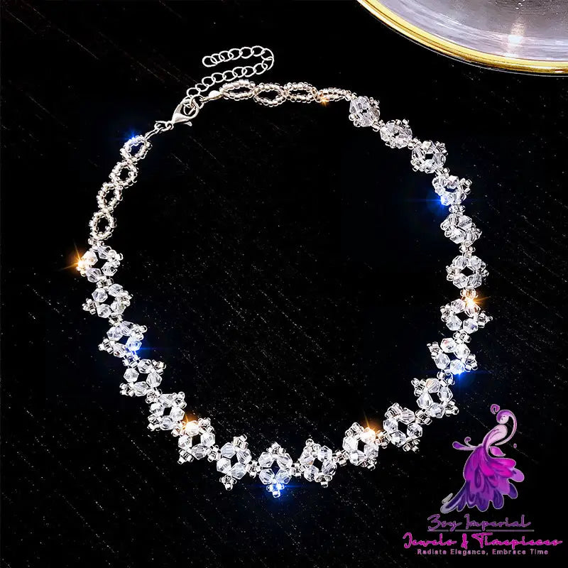 Colorful Women’s Graceful Crystal Necklace