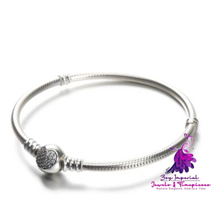 Heart Clasp Sparkling Bracelet