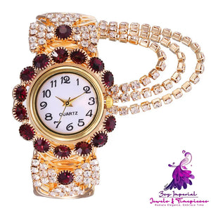 Diamond Claw Chain Quartz Watch