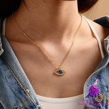 Chic Evil Eye Gold Chain Necklace