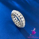 Chic Silver Pearl Ring