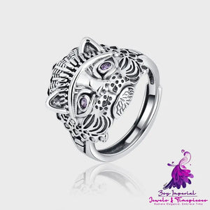 Chieftain Indian Cat Head Ring