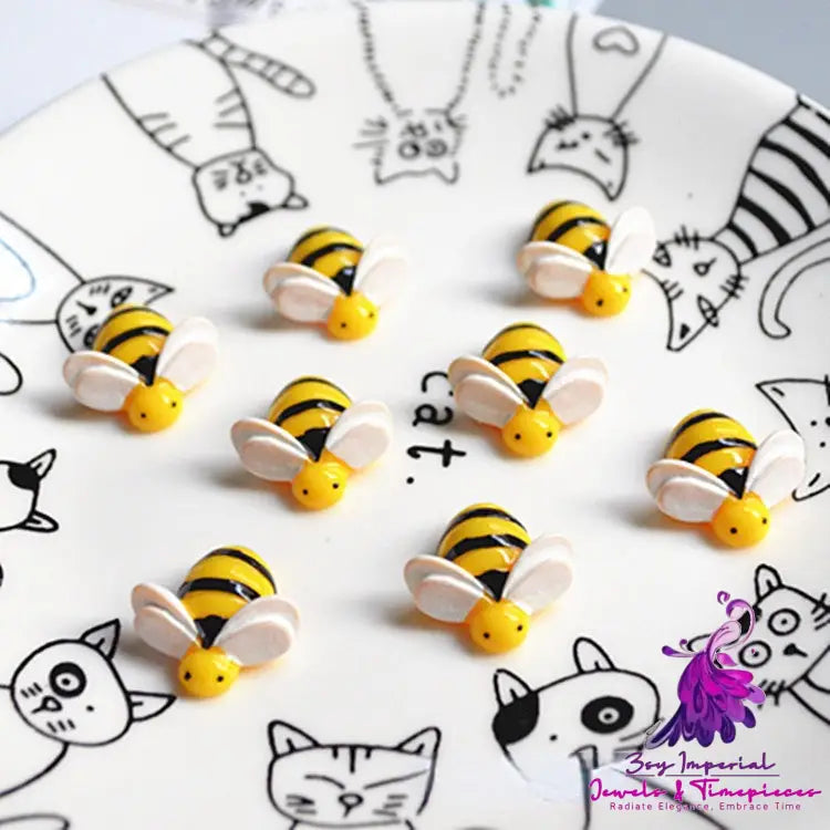 3D Little Bee Resin Hair Accessories for Children